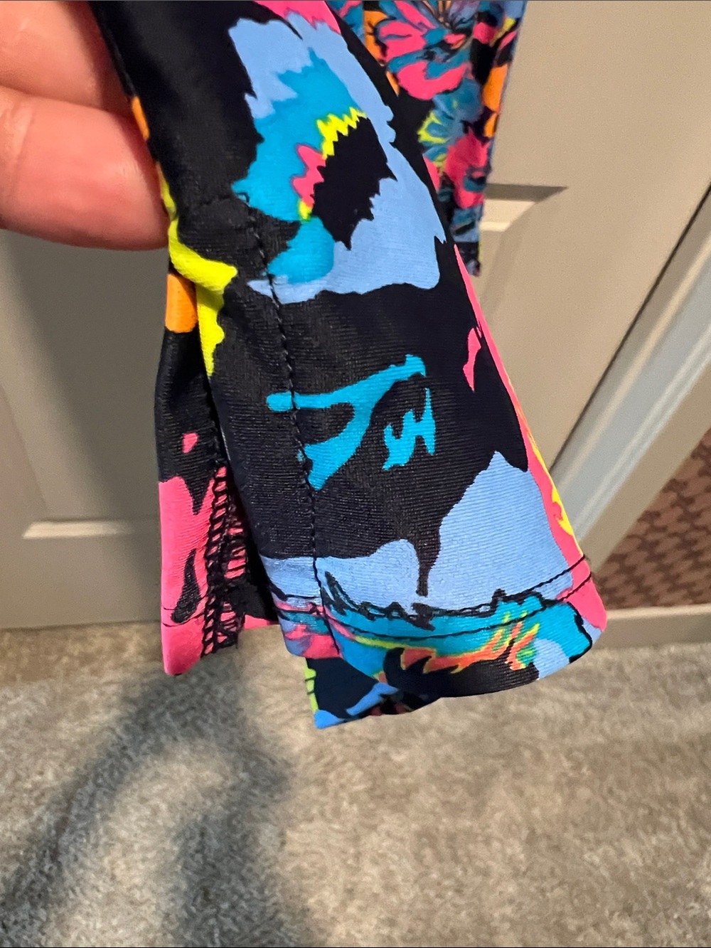 Jude Connally Neon Floral Capri Leggings in Blue, Pink, Yellow, Orange - Picture 3 of 7